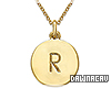 Initial "R" Gold Necklac