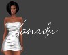 X Latex Dress Silver RL