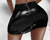 black pvc mini skirt
