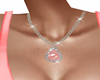 Peach/Diamonds necklace