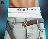 Open Belt Ripped jeans
