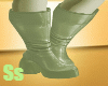GRN LEATHER FALL BOOTS