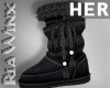 Black Fur Boots HER