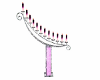 pink silver candle arch