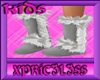 :Gray Kids Fur Boots: