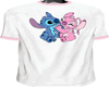 White Stitch Top Pj M