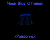 Neon Blue Ottoman