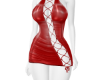 604 red Latex Dress ML
