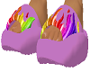 flame sandals purple f