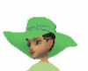 green Floppy hat