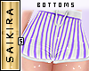 Striped Shorts Purple