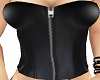 Black leather Zipped Top