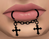 Crucifix Piercing Black