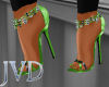 JVD Green Spike Heels