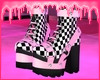 P! Chess Shoes - Pinku