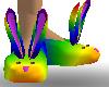 Bunny Slippers Rainbow