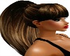 High ponytail and bangs