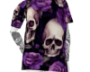 Skulls W Purple Roses