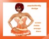 creme sickle orange dres