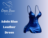 Adele Blue Leather Dress