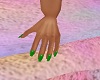 Dorna hands green nails
