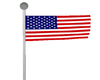 Animated USA flag @ pole