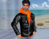 Jacket & Orange Sweater