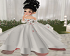 GIRLS RED-WHITE GOWN