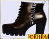 Cha`Brown Leather Boots