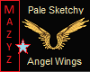 Pale Sketchy Angel Wings