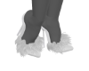 [MM] Fuzzy White Heels