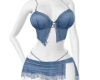 Denim Mini Skirt Set