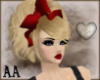 Stella~Blonde Red Bow