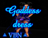 Goddes dress blue dark