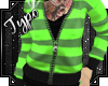 green striped hoody[f]