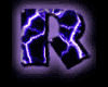 Purple letter R