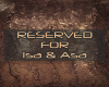 Reserved for Isa & As