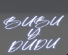 bubu y dudu neon letter