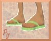 Lime Green Flipflops