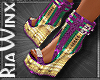 Wx:Mardi Gras Wedge Heel