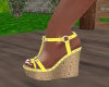 ~Yellow Wedge Sandals~