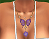Purple Butterfly Necklac