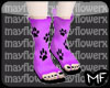 Purple Pawprint Sandals