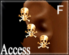 A. Skull Gold Earrings F