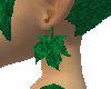 leafy green earrings
