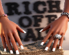 𝒟♢Short White Nails