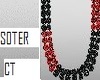 CT: 2-Blk/Red Necklace