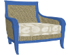 Blue Rattan Chair