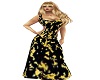black and yellow gown