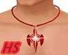 (M)Red Warrior Necklace